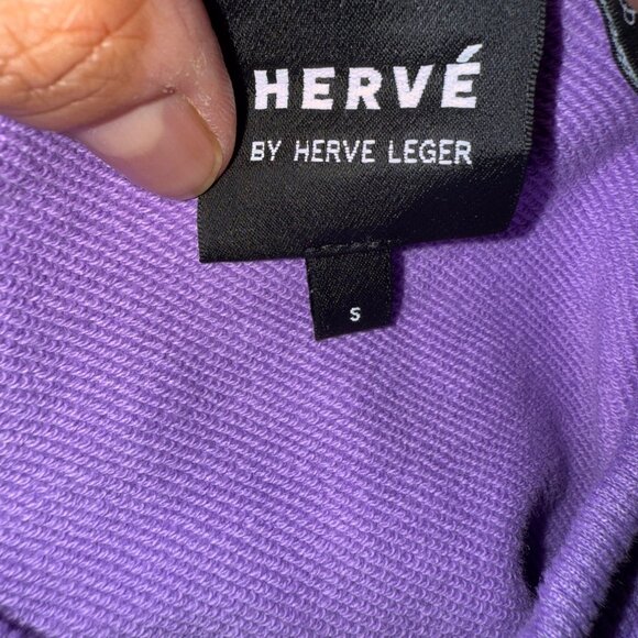 Hervé Womens Lavender Crewneck Sweatshirt Size S - Picture 7 of 8
